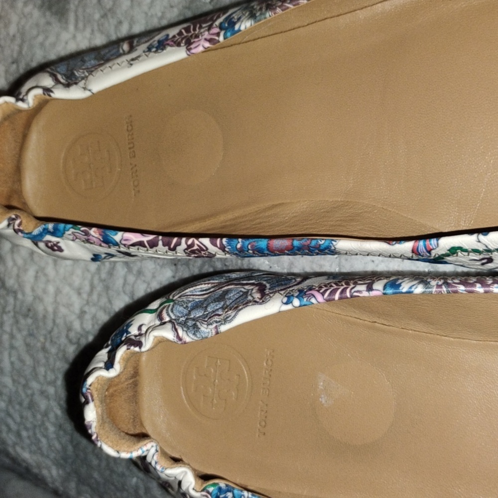 Tory Burch Minnie Travel Ballet Flats Floral - Picture 7 of 11